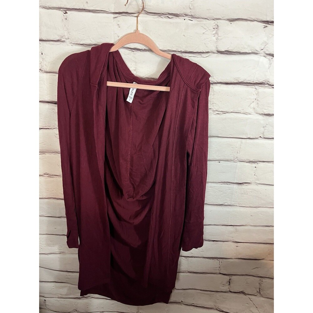 Athleta Women's Size S Purple Hooded Long Sleeve Open Cardigan